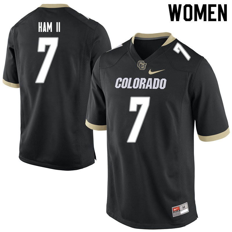 Women #7 Marvin Ham II Colorado Buffaloes College Football Jerseys Sale-Black - Click Image to Close